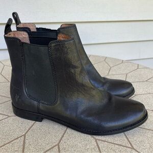 Frye Tyler Chelsea Jodphur Ankle Riding Boots, Women’s 9, Black leather pull on